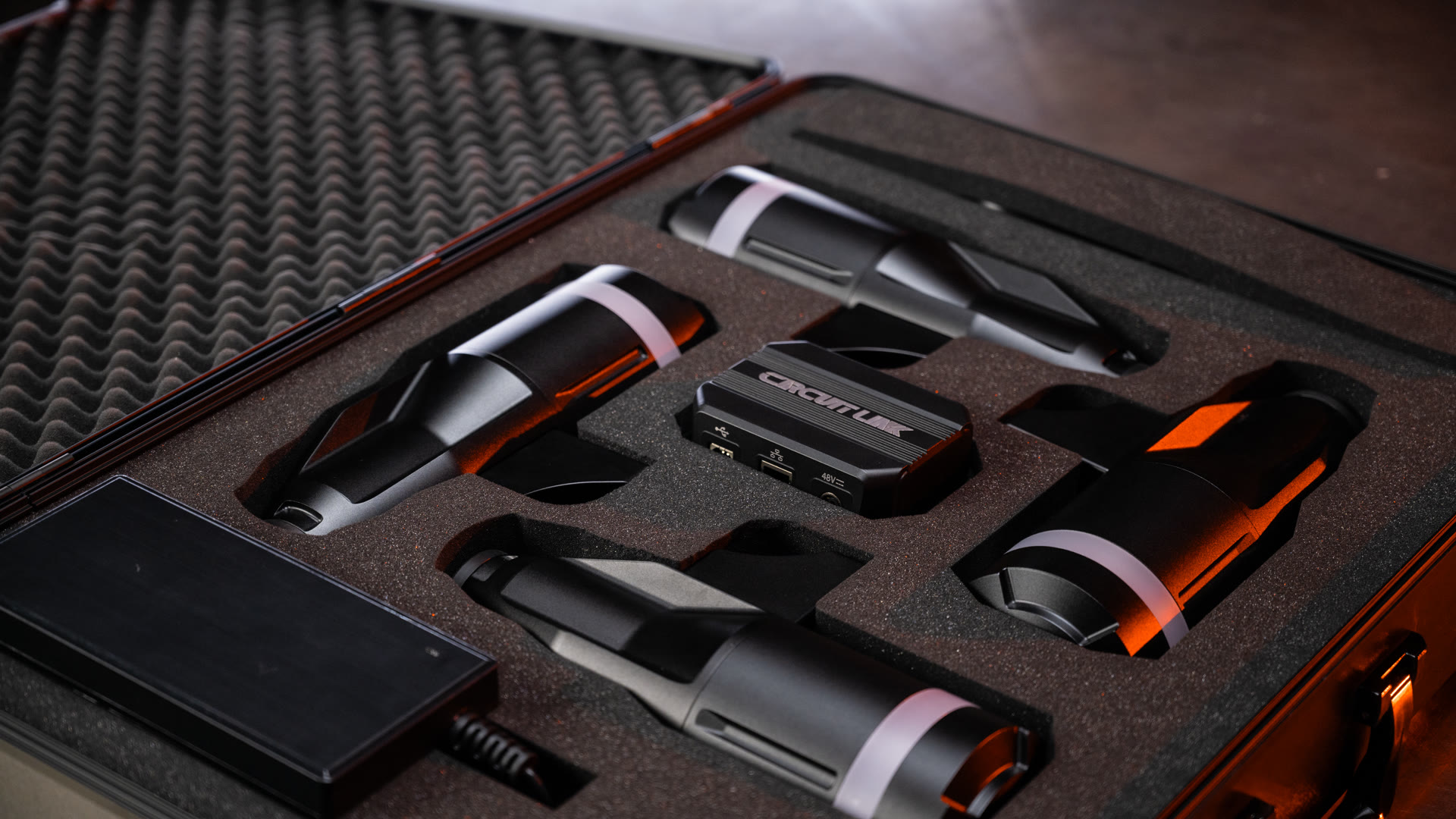DF1 four-axis motion system in protective case